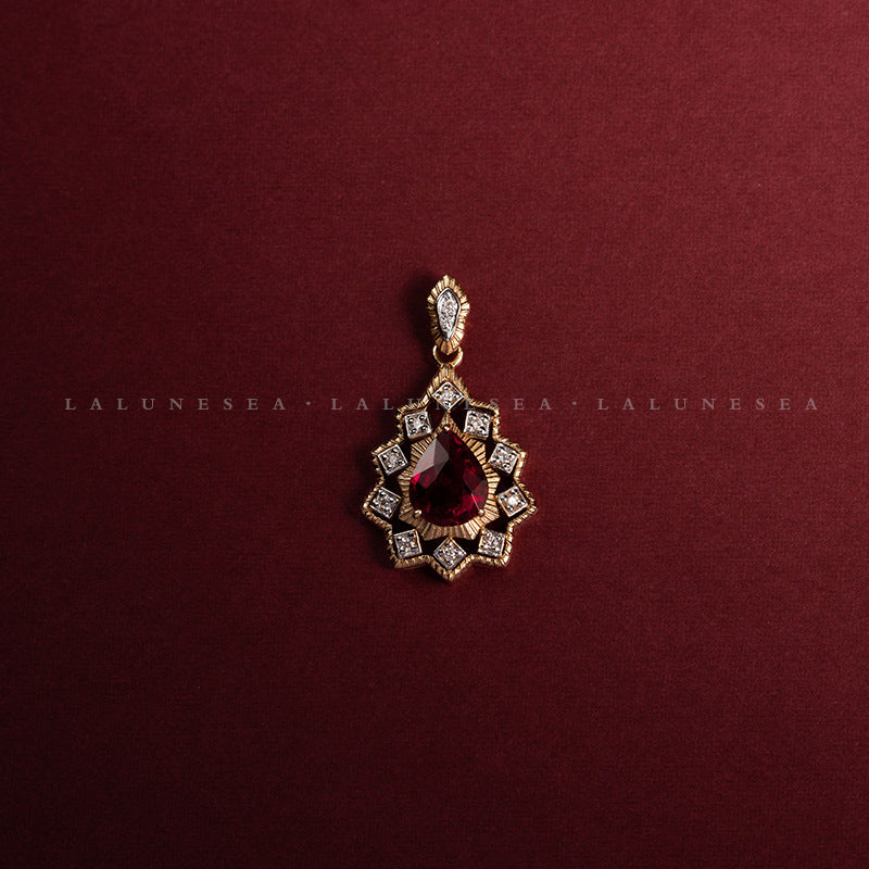 S925 Sterling Silver 18-karat Gold Drop Necklace