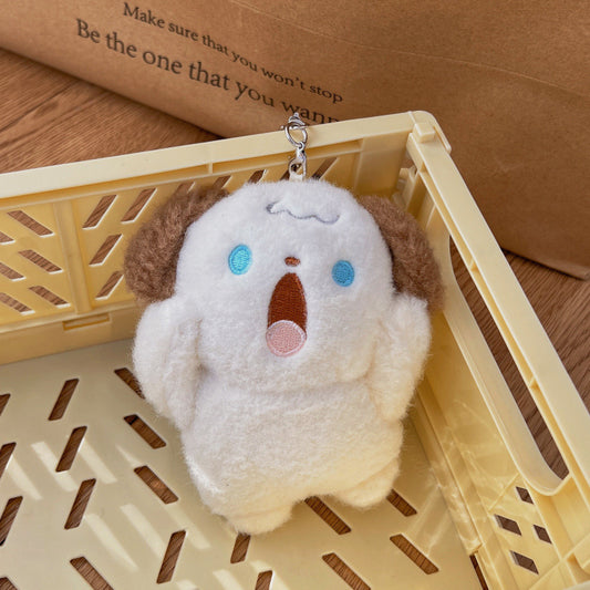 Screaming Puppy Doll Schoolbag Charm Keychain Female