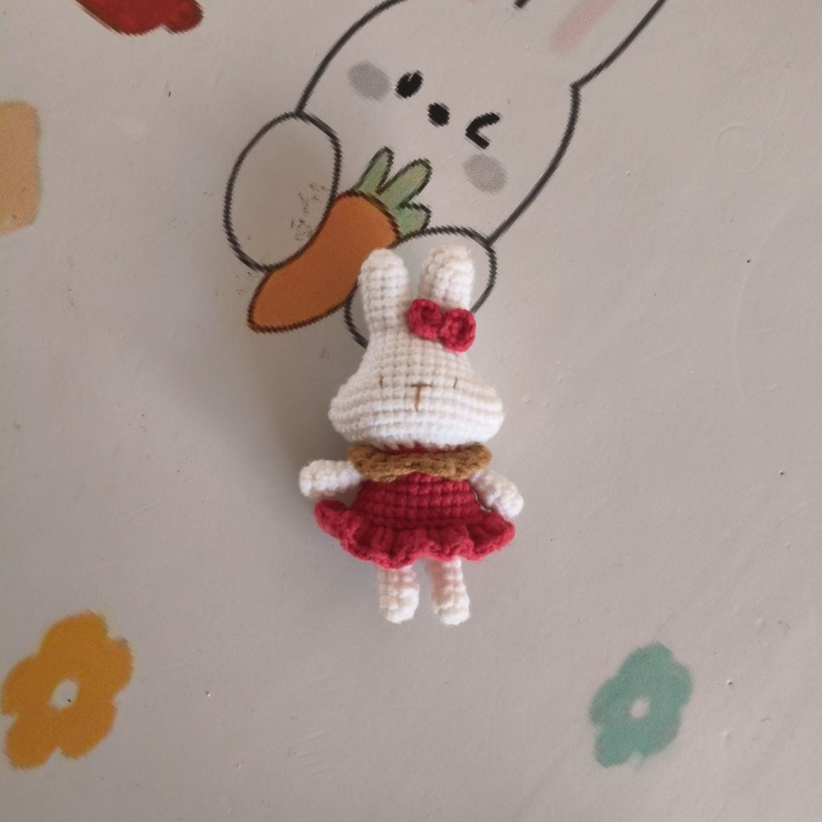 Hand-crocheted Cute Rabbit Key Chain