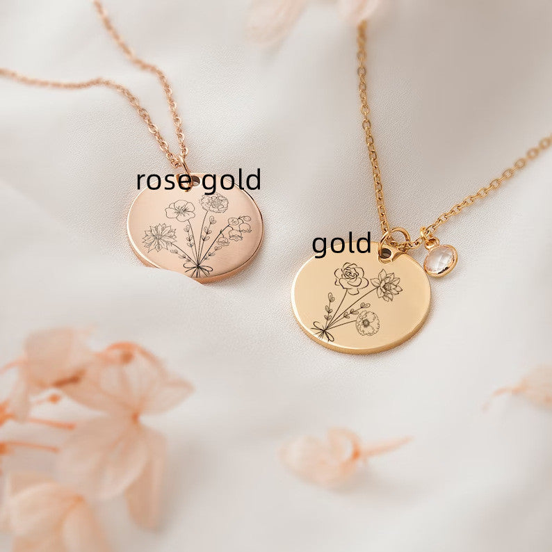 Stainless Steel Birthstone Pendant