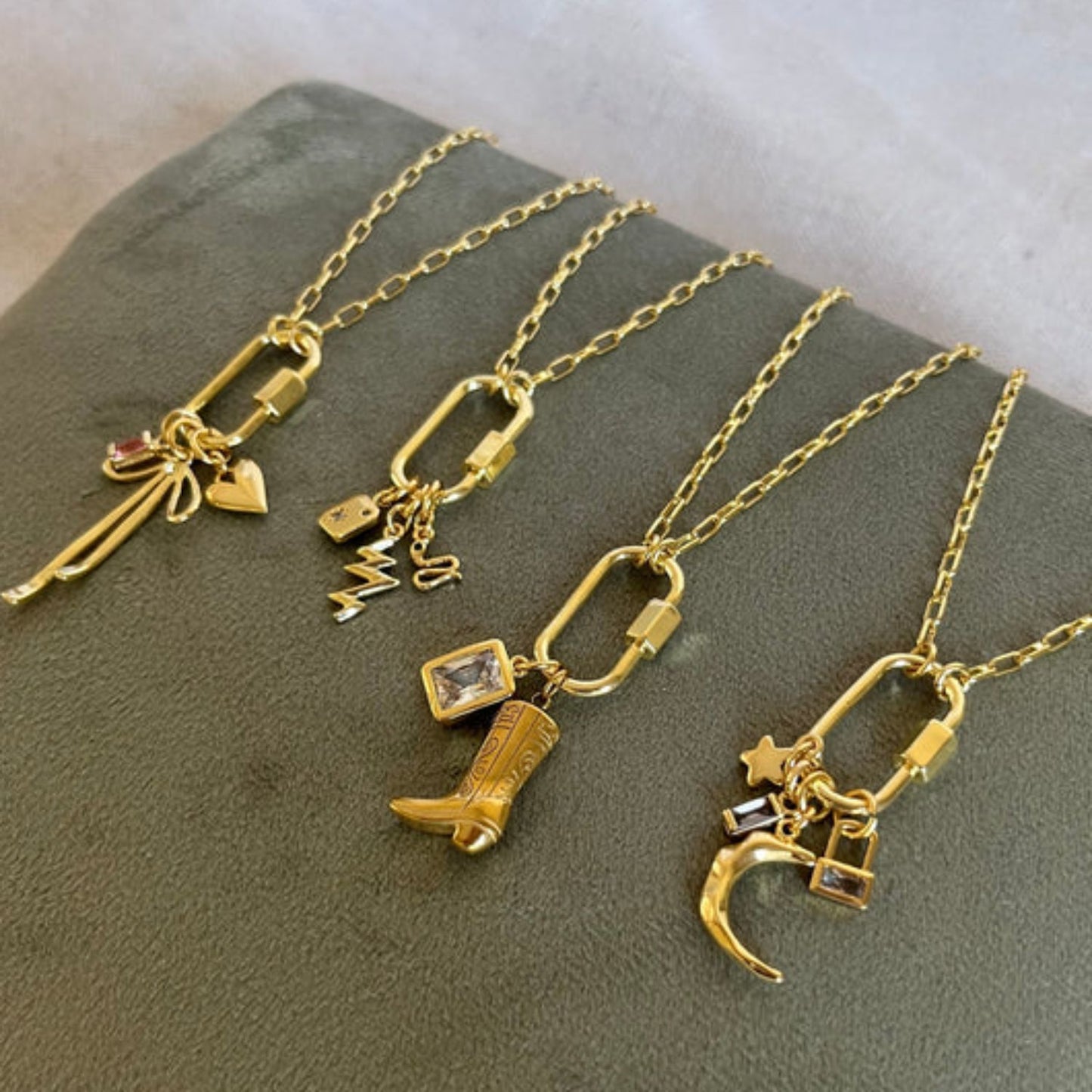 Rectangular Separable Mold Stainless Steel 18K Gold Plated Ins Necklace