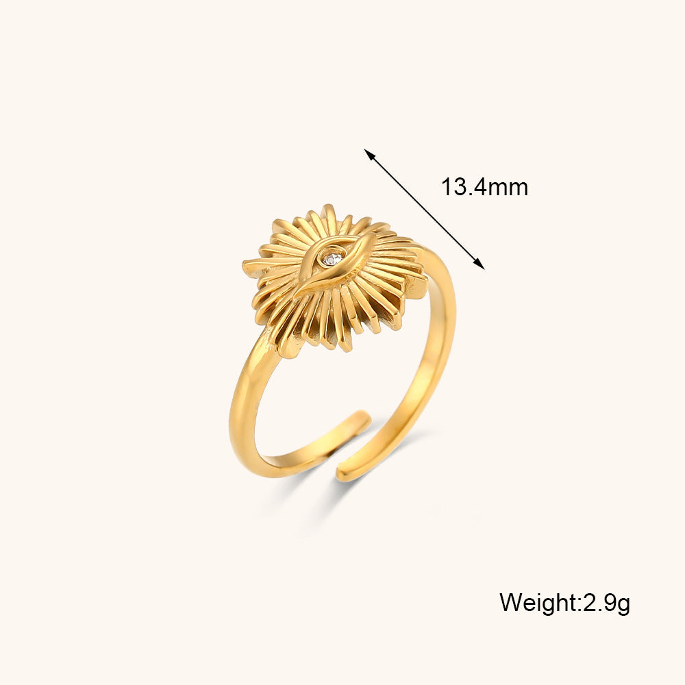 Fashion Stainless Steel Plated 18K Gold Ring Jewelry