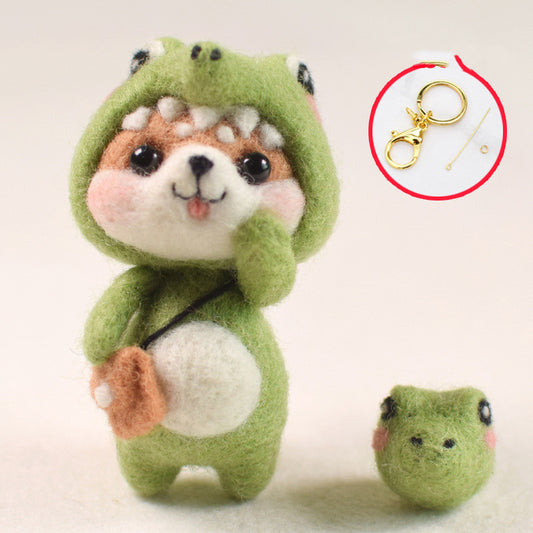 Wool Felt Poke Poke Handmade Diy Cat Material Bag Key Pendant
