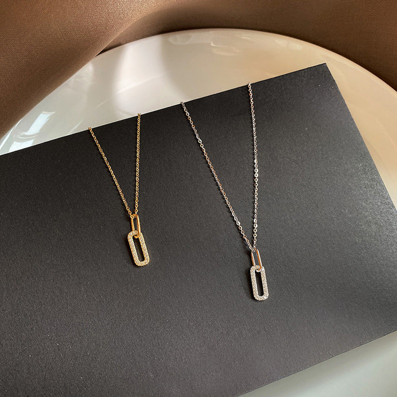 S925 Sterling Silver Necklace Women's Elegant High-grade Niche Clavicle Chain