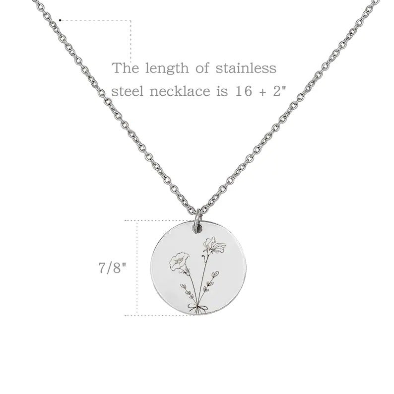 Stainless Steel Birthstone Pendant