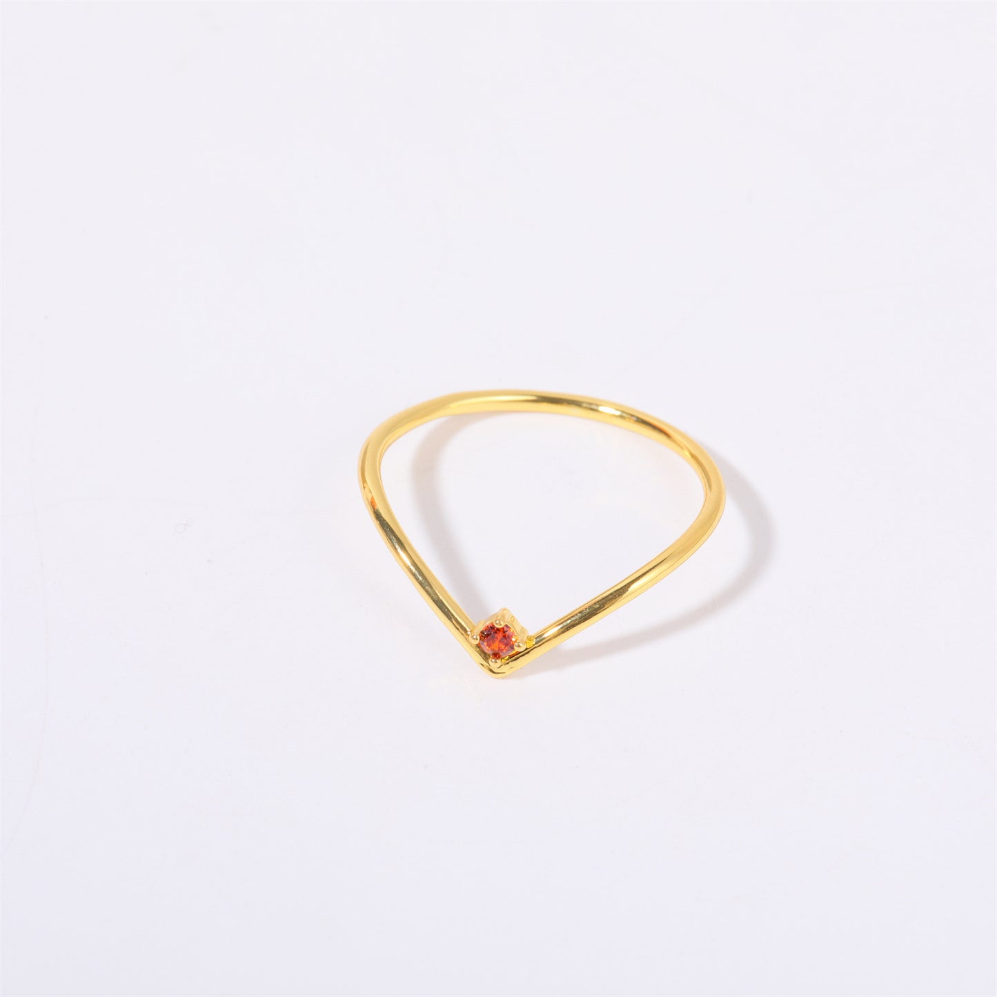 Titanium Steel December Birthday Stone Ring