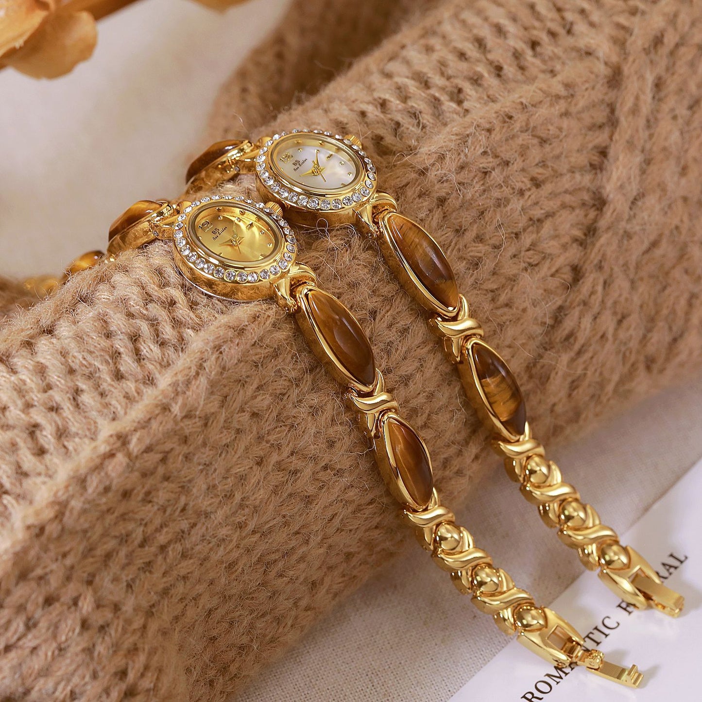 New Arrival Hot Sale Natural Tigereye Maillard Mid-ancient Chain Watch