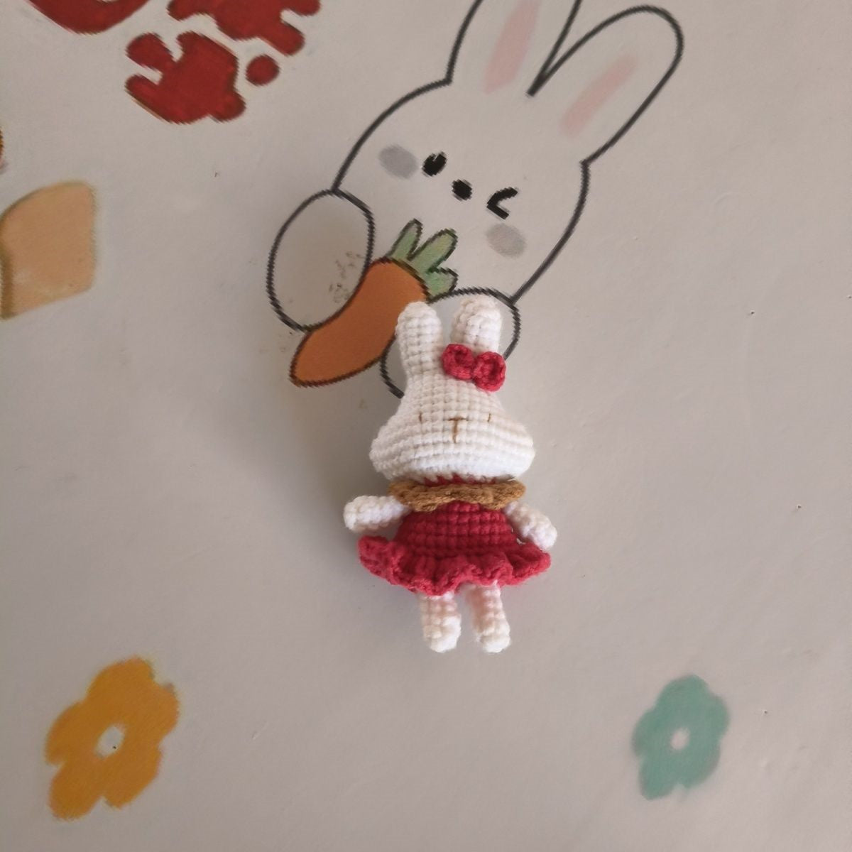 Hand-crocheted Cute Rabbit Key Chain