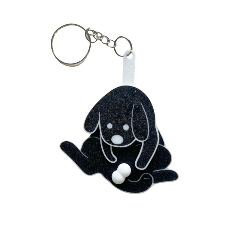 Creative Kitten Acrylic Pendant Can Be Transferred To Key Chain Accessories Student Cartoon Schoolbag