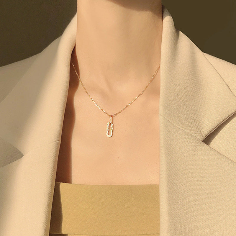 S925 Sterling Silver Necklace Women's Elegant High-grade Niche Clavicle Chain