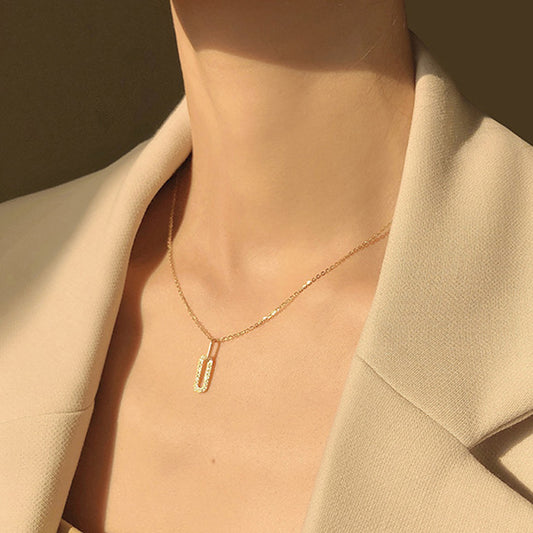 S925 Sterling Silver Necklace Women's Elegant High-grade Niche Clavicle Chain