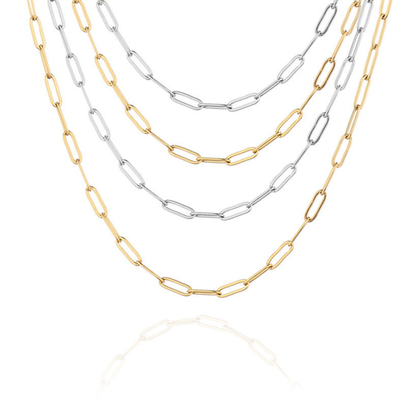 Stainless Steel Flat Chain Diy Jewelry Accessories