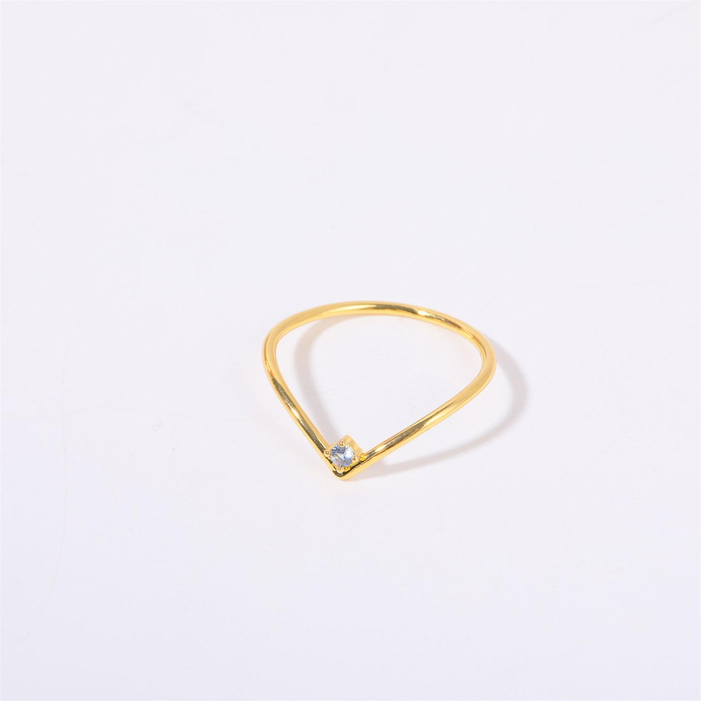 Titanium Steel December Birthday Stone Ring