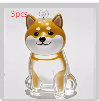 Transparent Case Fuzzy Ball Pendant Pet Hair Storage Keychain