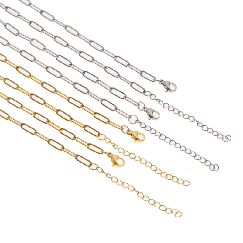 Stainless Steel Flat Chain Diy Jewelry Accessories