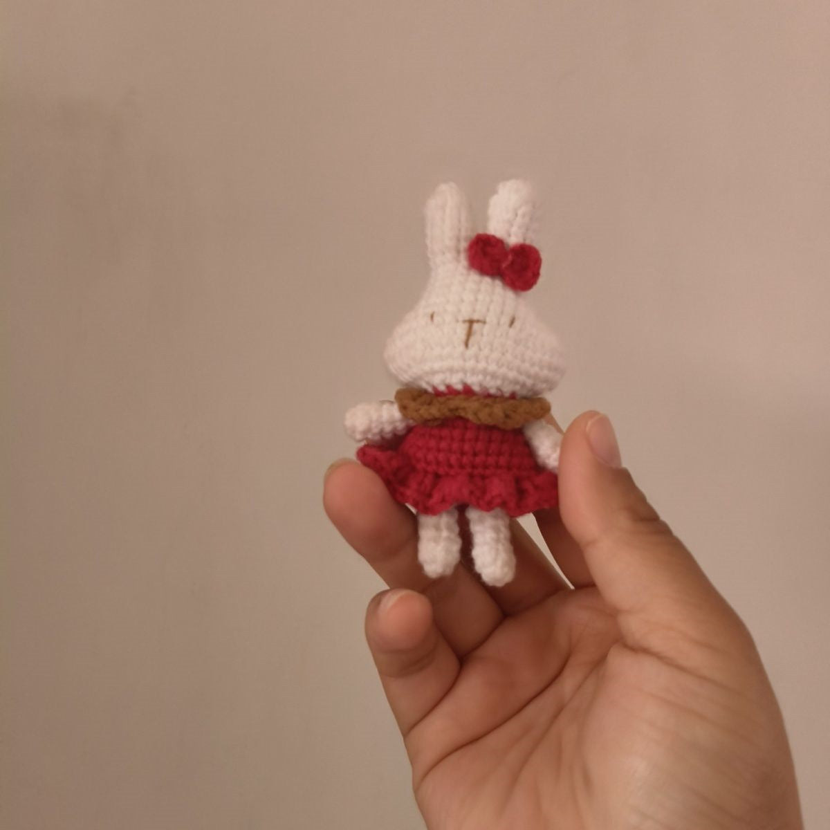 Hand-crocheted Cute Rabbit Key Chain