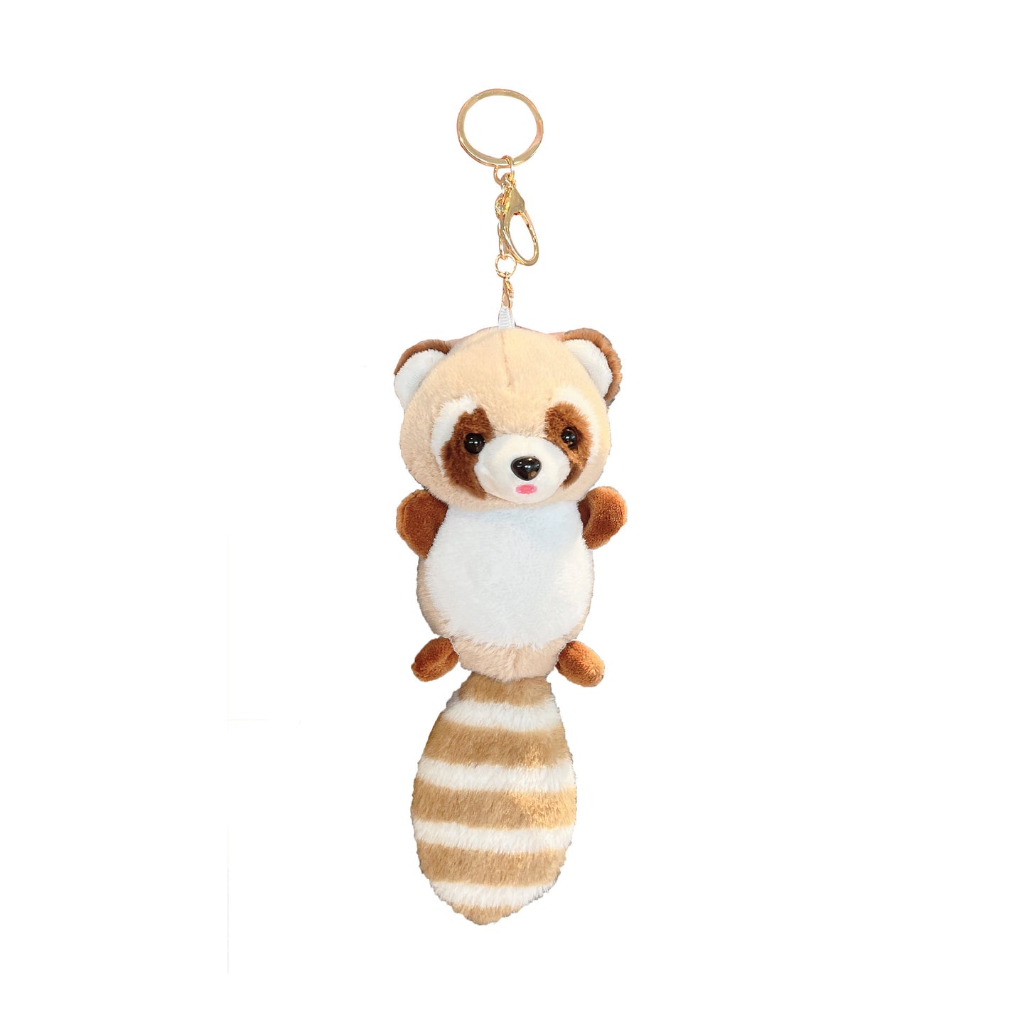 Plush Long Tail Raccoon Doll Small Pendant Keychain