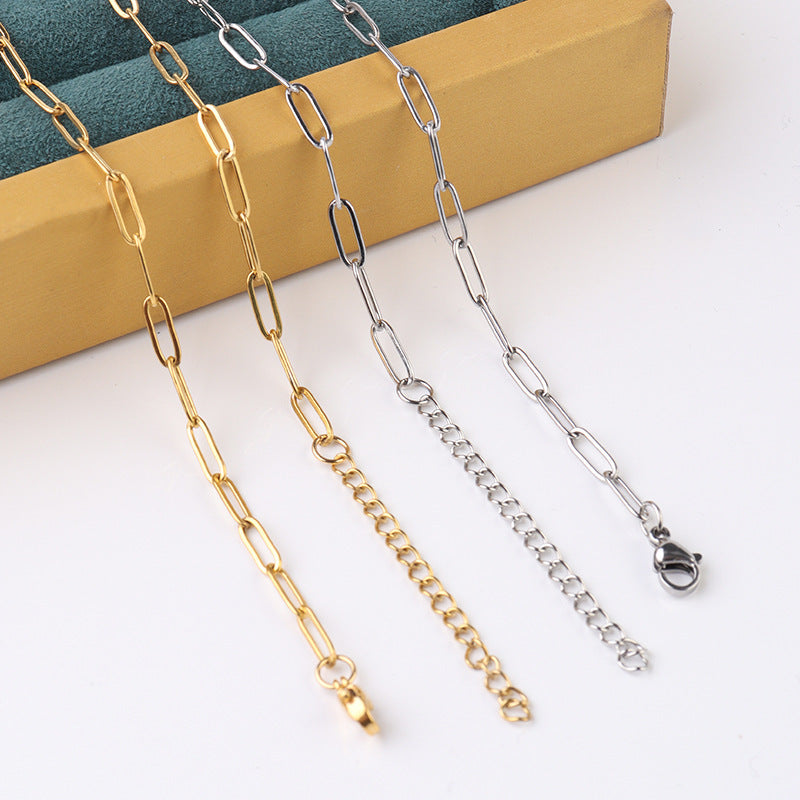 Stainless Steel Flat Chain Diy Jewelry Accessories