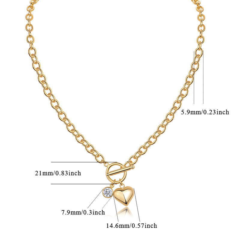 Meteor Wish - A Fashionable And Trendy Necklace Pendant Diamond Jewelry Necklace Set With 1-carat Moissanite S925 Sterling Silver And Gold Plating