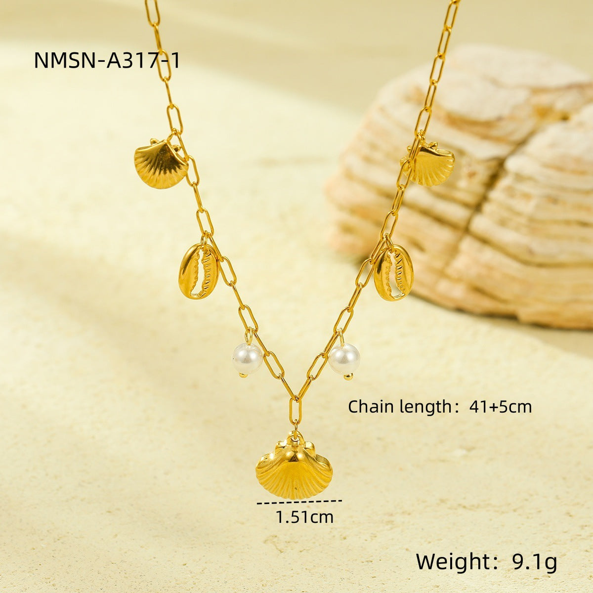 Shell Stainless Steel Necklace Clavicle Chain Jewelry