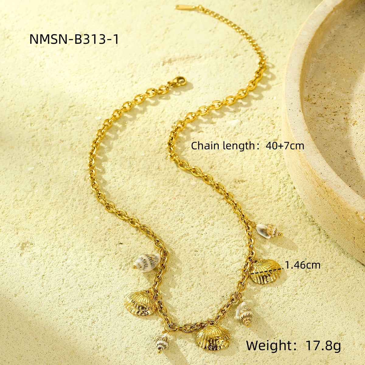 Shell Stainless Steel Necklace Clavicle Chain Jewelry
