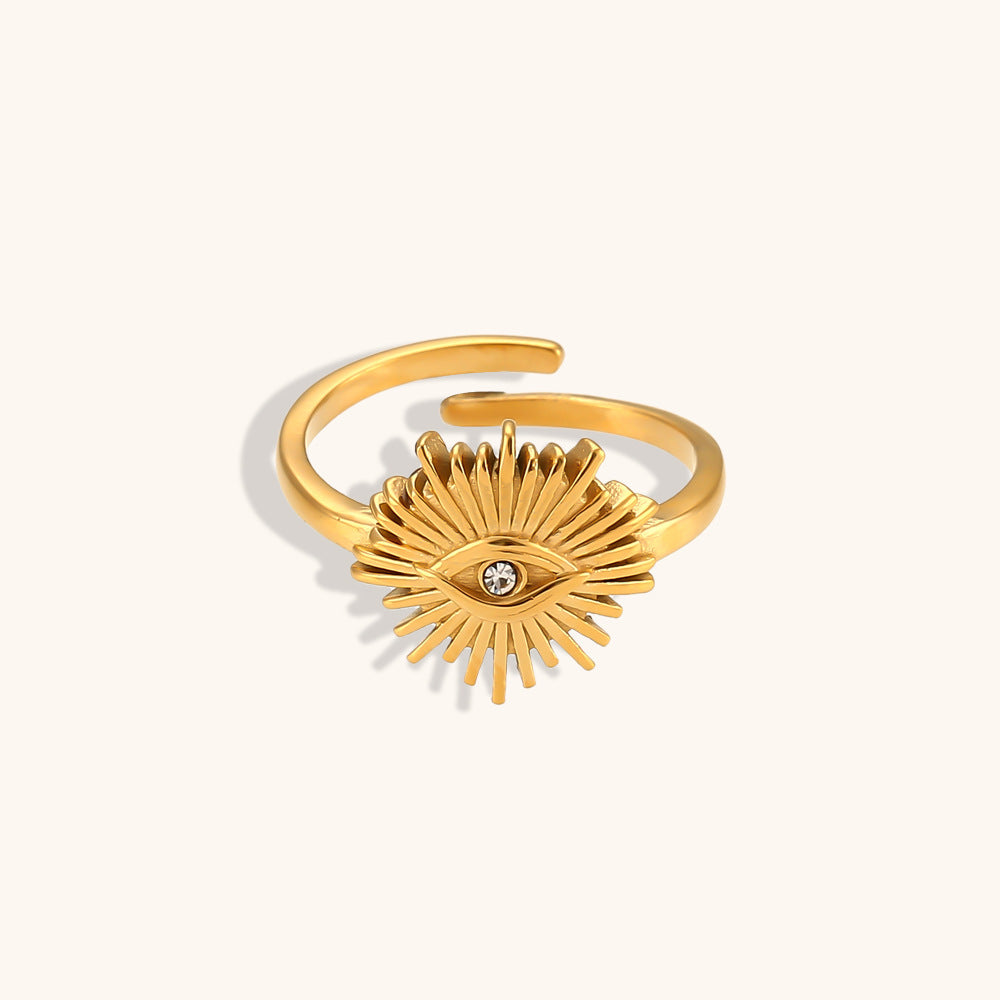Fashion Stainless Steel Plated 18K Gold Ring Jewelry
