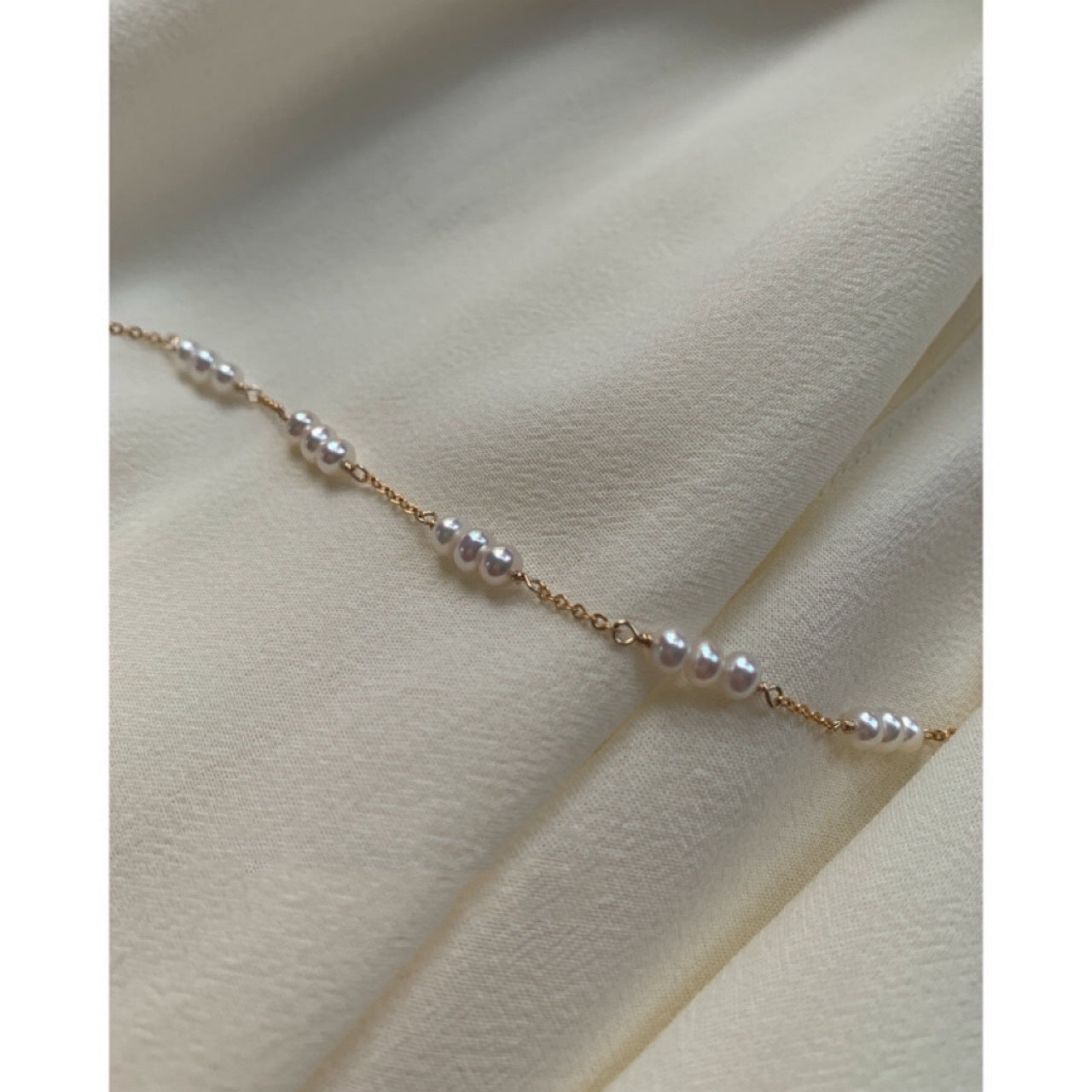 Aurora Natural Freshwater Pearl Silver Plated 18 Gold Bracelet