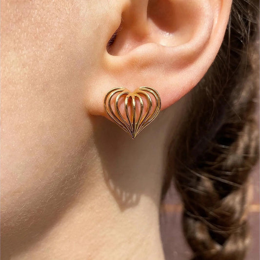 Simple Special-interest Design 18K Gold Stainless Steel Heart