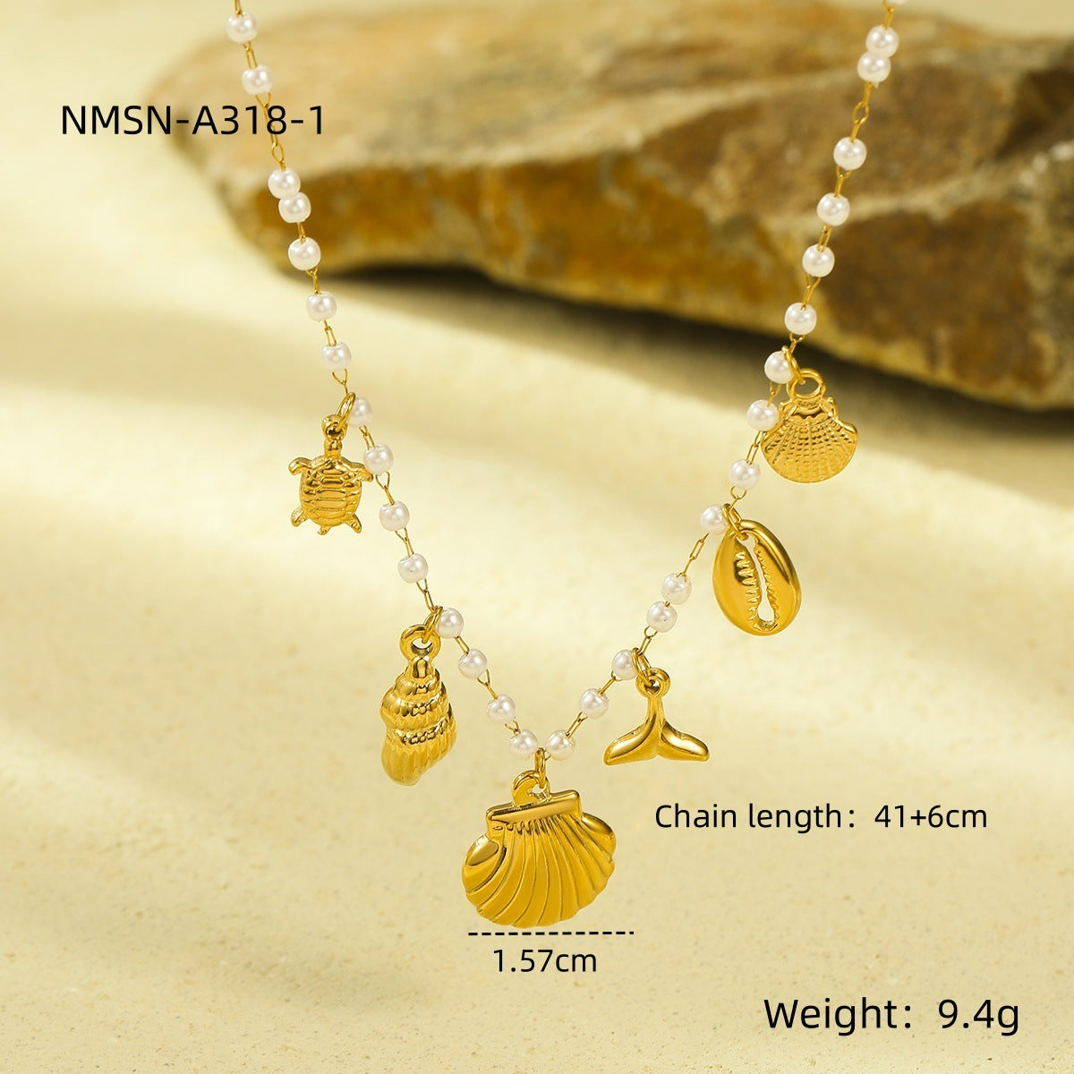 Shell Stainless Steel Necklace Clavicle Chain Jewelry