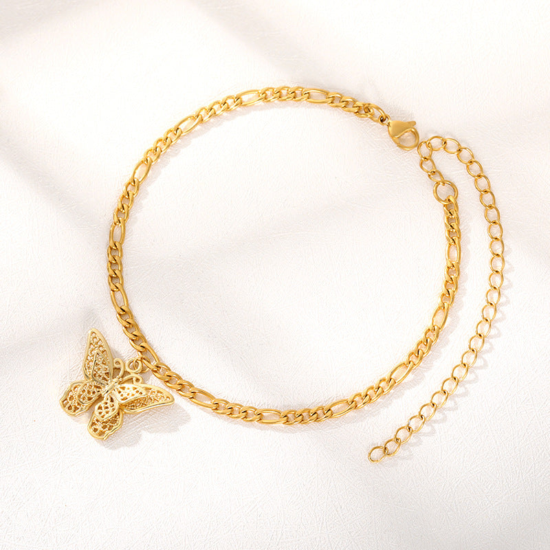 Stainless Steel Butterfly Bracelet 18K Gold Bohemia