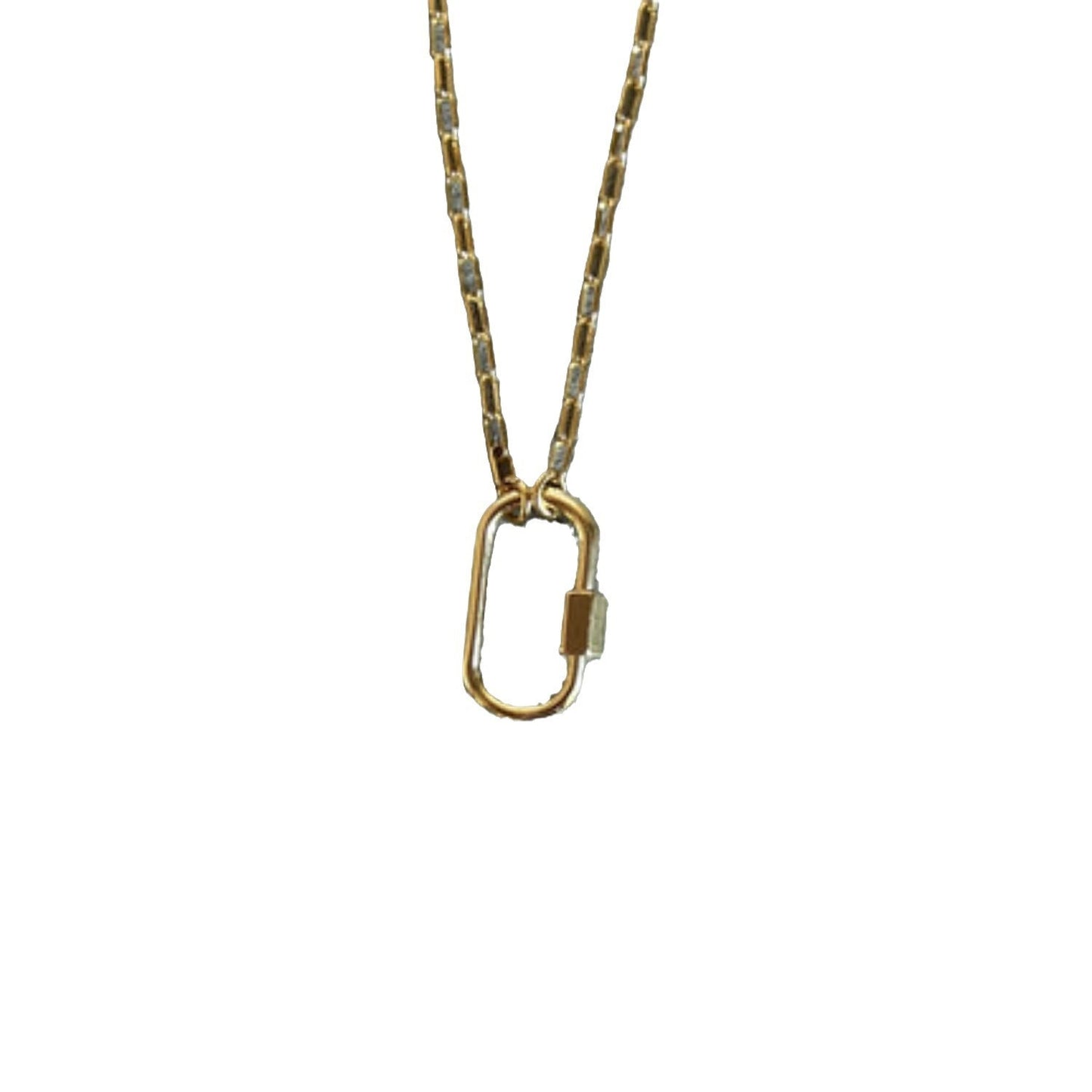 Rectangular Separable Mold Stainless Steel 18K Gold Plated Ins Necklace
