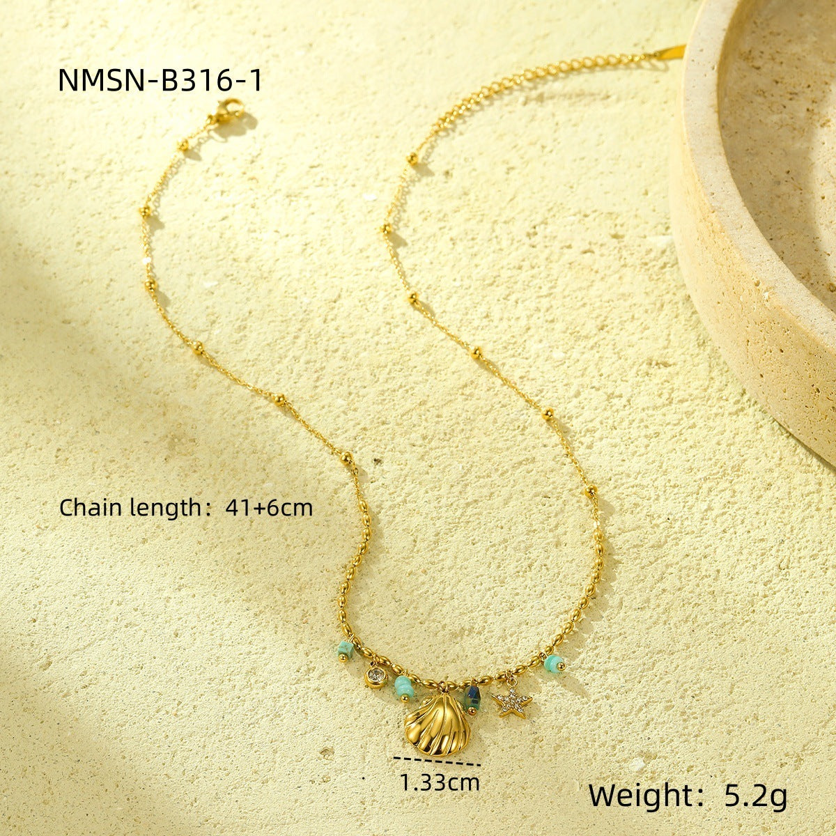 Shell Stainless Steel Necklace Clavicle Chain Jewelry