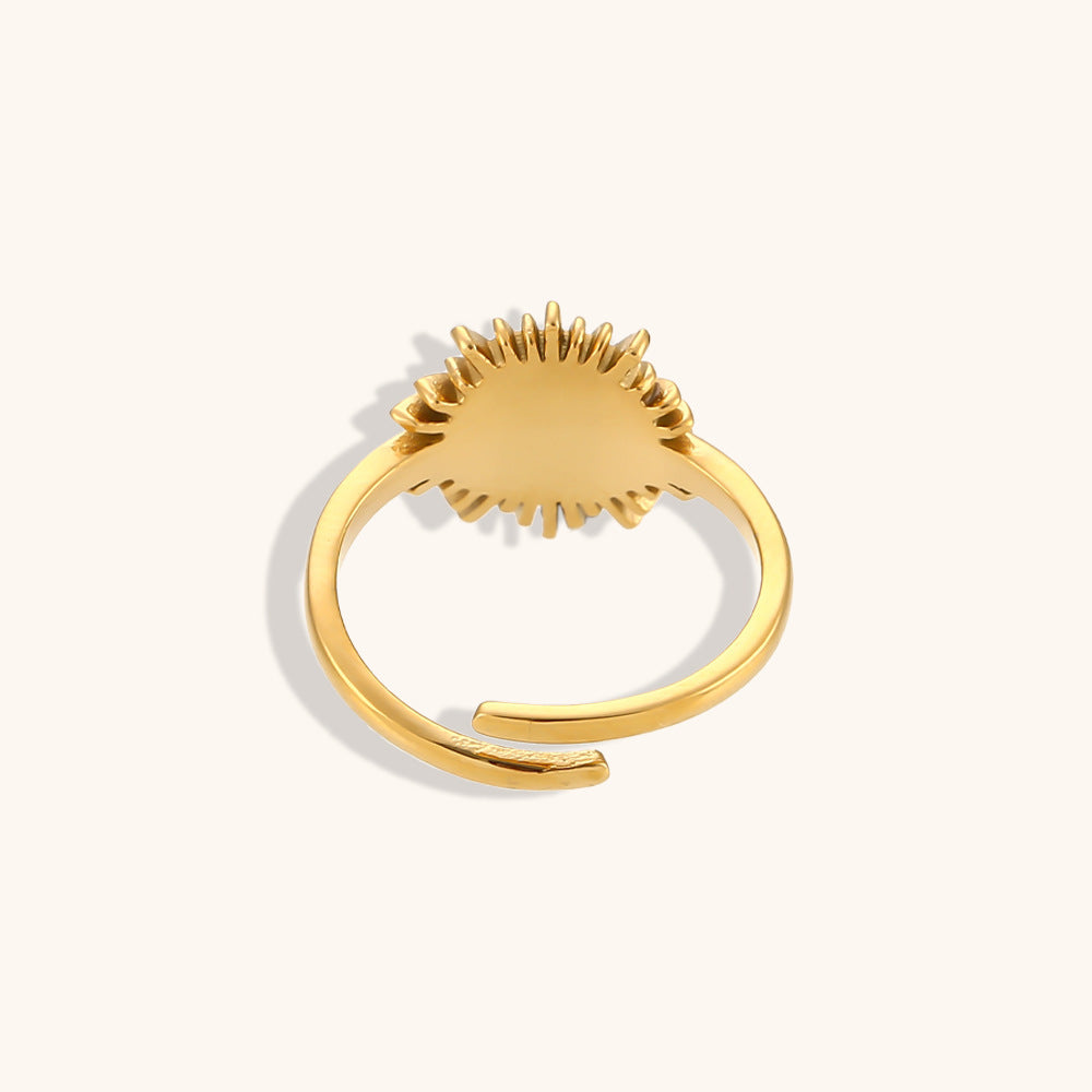 Fashion Stainless Steel Plated 18K Gold Ring Jewelry