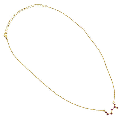 18K Gold Plated Zodiac Star Gemstone Necklace Dainty Jewelry TGN1008 NM-1039