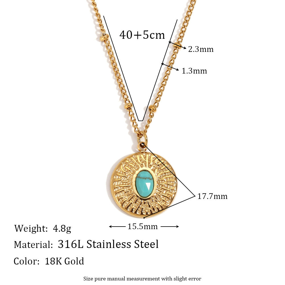Women's Stainless Steel 18K Gold Plating Spacer Necklace