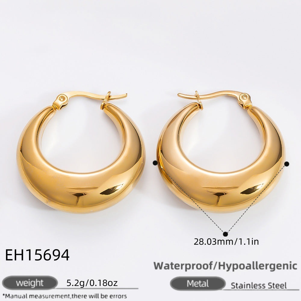 Stainless Steel Plating 18K Gold Does Not Fade Ear Clip Women