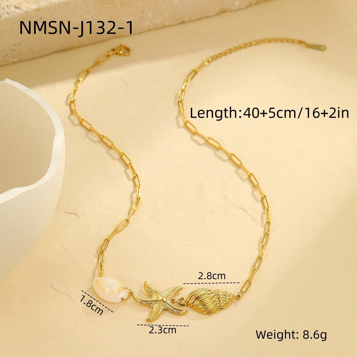 Shell Stainless Steel Necklace Clavicle Chain Jewelry