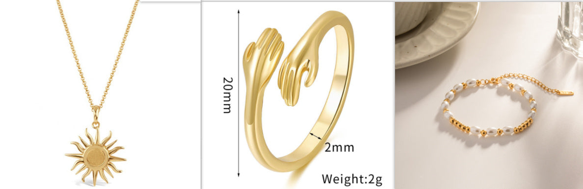 Stainless Steel Women's Necklace 18k Gold Plated