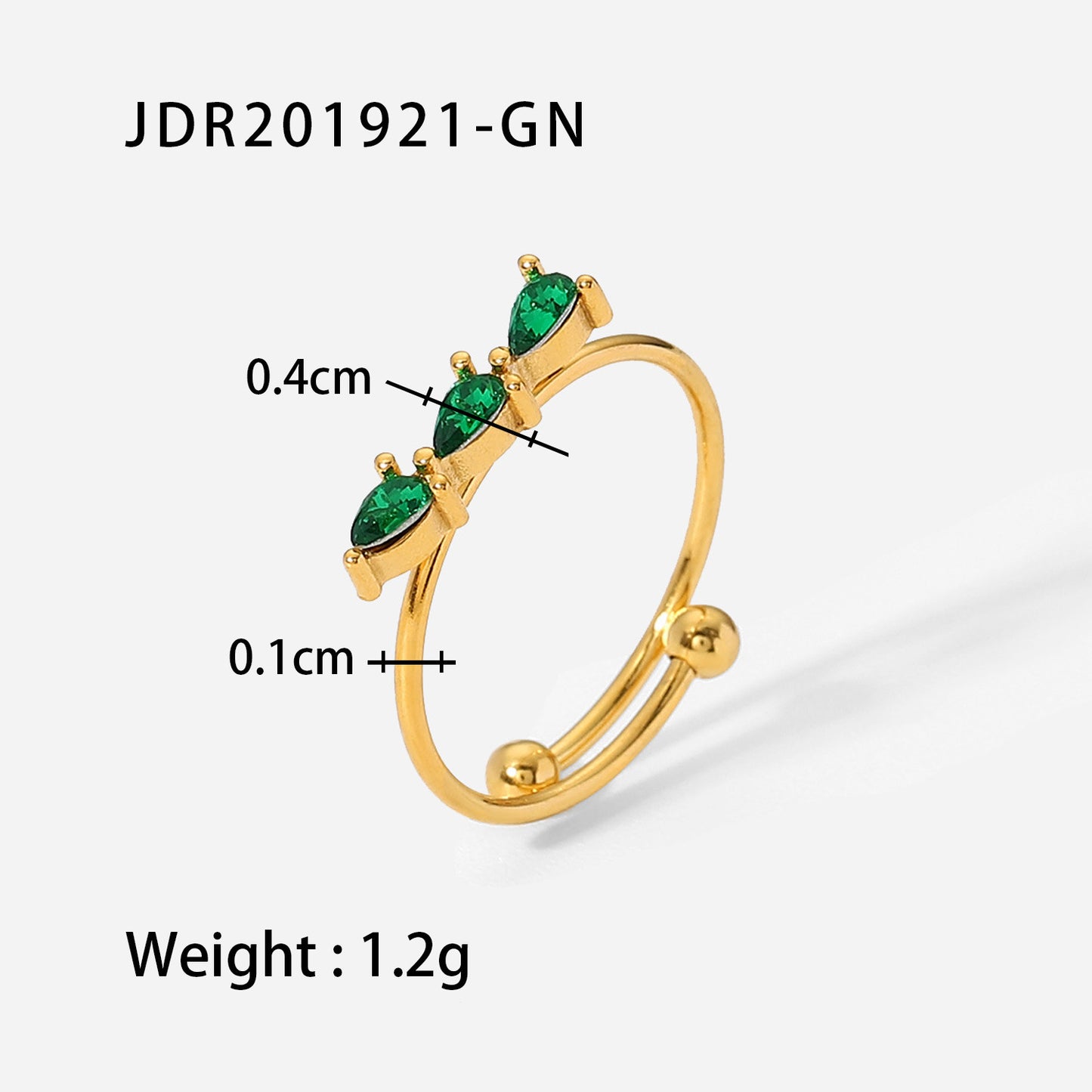 Titanium Steel Ring 18K Gold Stainless Steel Inlaid