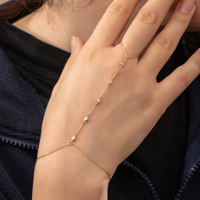 Trendy Simple Exquisite 18K Gold Stainless Steel Bracelet