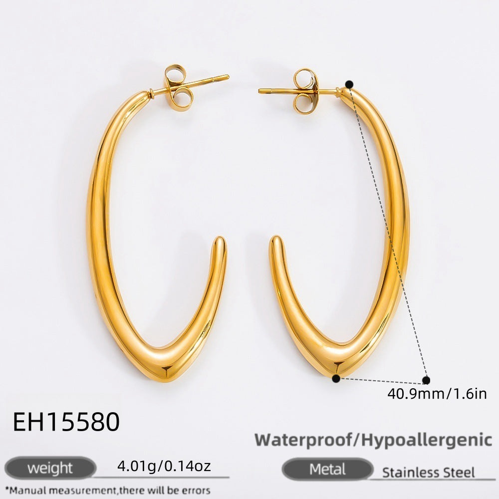 Stainless Steel Plating 18K Gold Does Not Fade Ear Clip Women