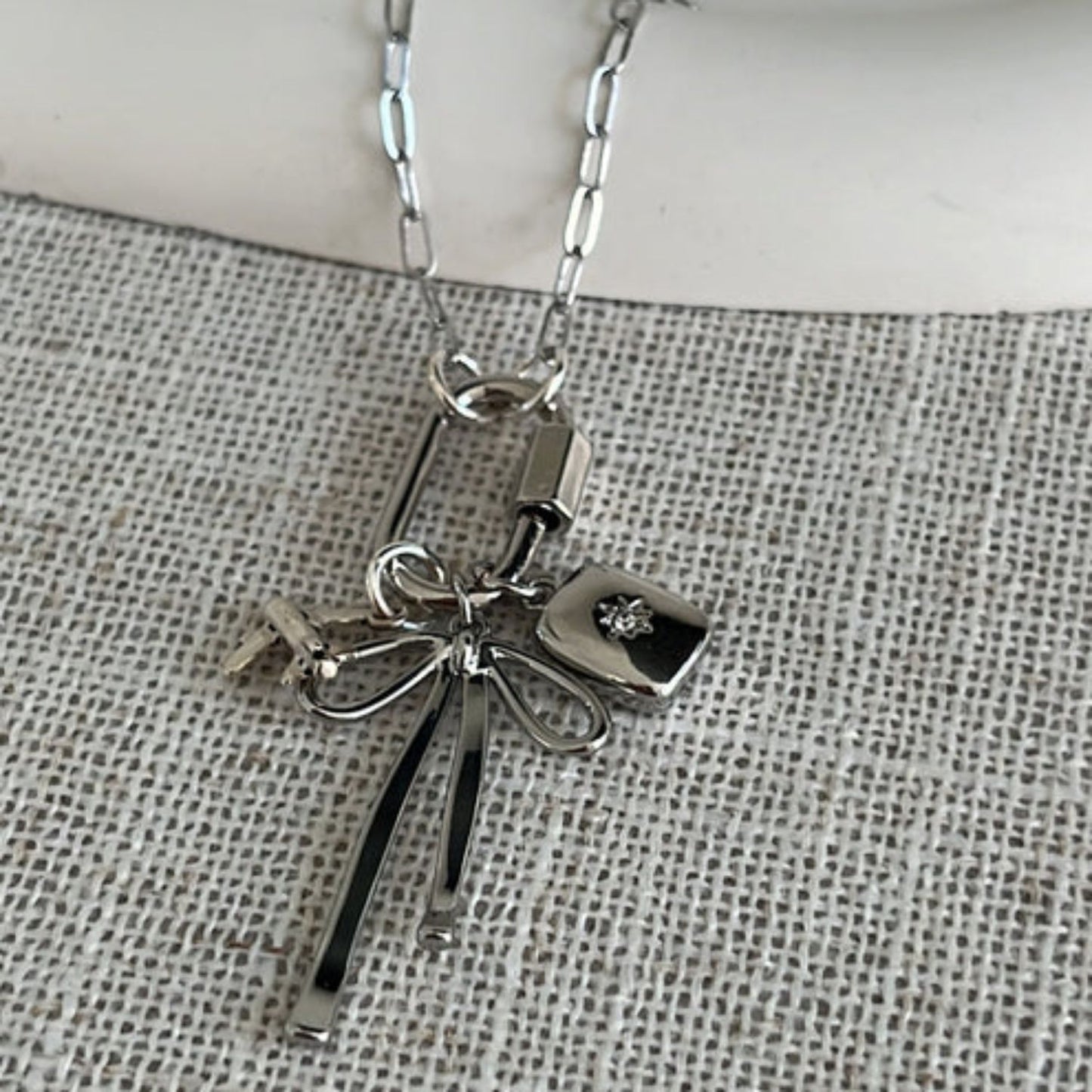 Rectangular Separable Mold Stainless Steel 18K Gold Plated Ins Necklace