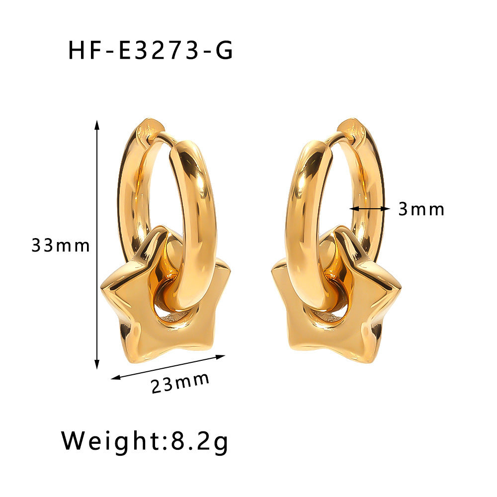 Color-preserving 18K Gold-plated Stainless Steel Earrings