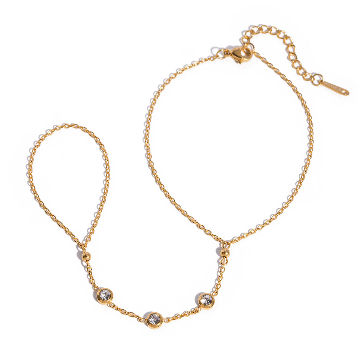Trendy Simple Exquisite 18K Gold Stainless Steel Bracelet