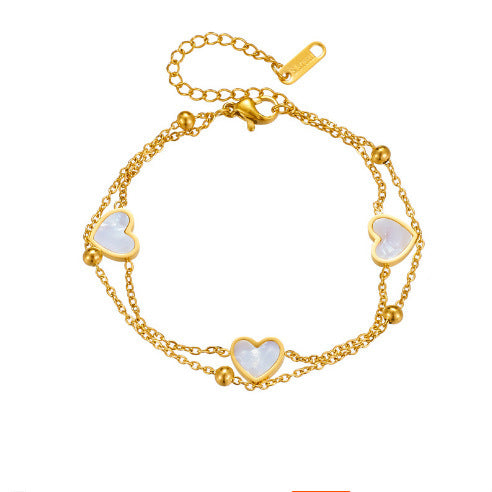 European And American Retro 18K Gold Stainless Steel Ornament Women's Simple Fashion